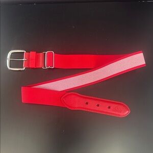 ⚾️ ADIDAS kids baseball belt softball belt Red with Silver Buckle adjustable red